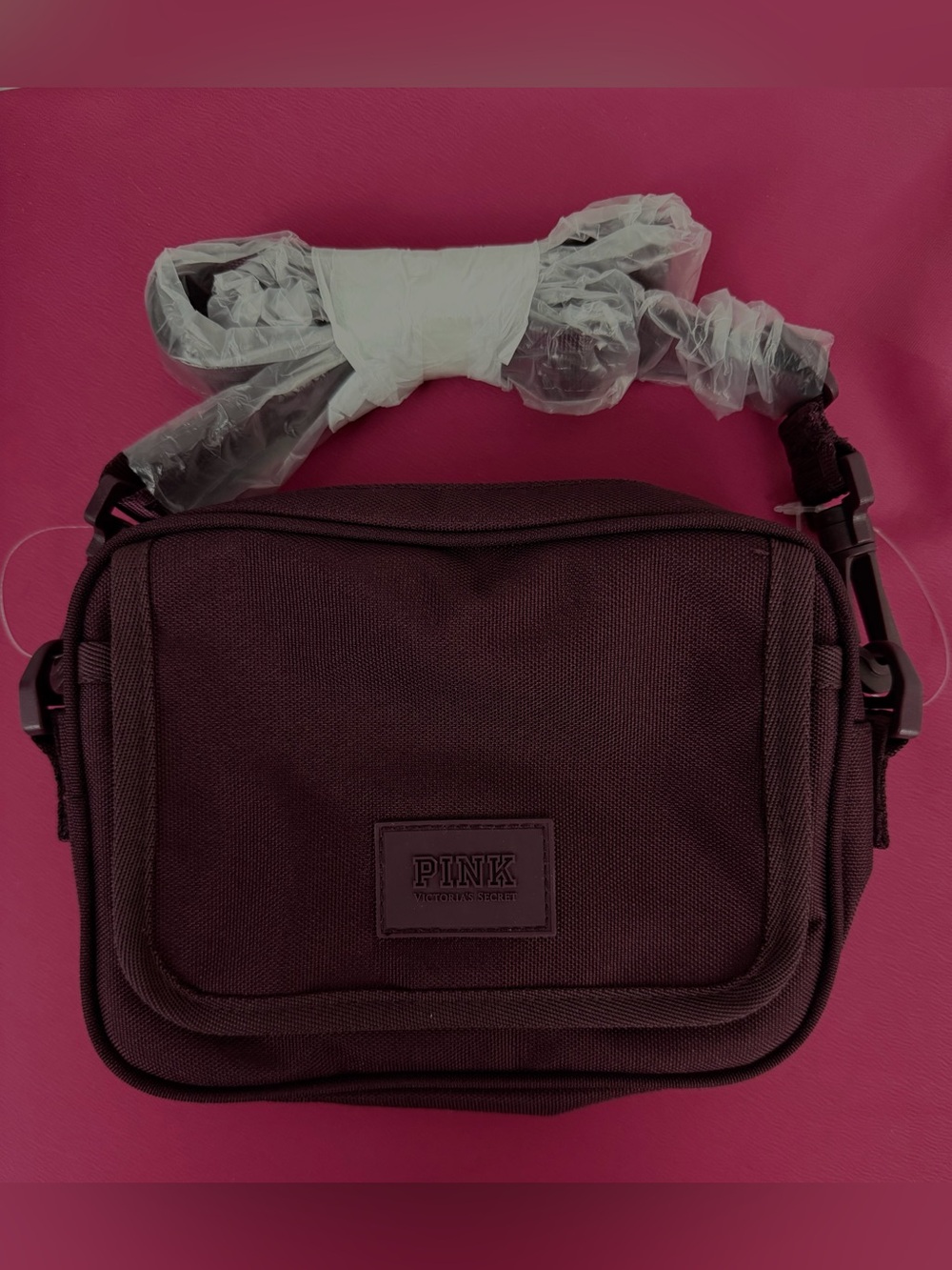 PINK Victoria's Secret Crossbody Bag in Deep Burgundy